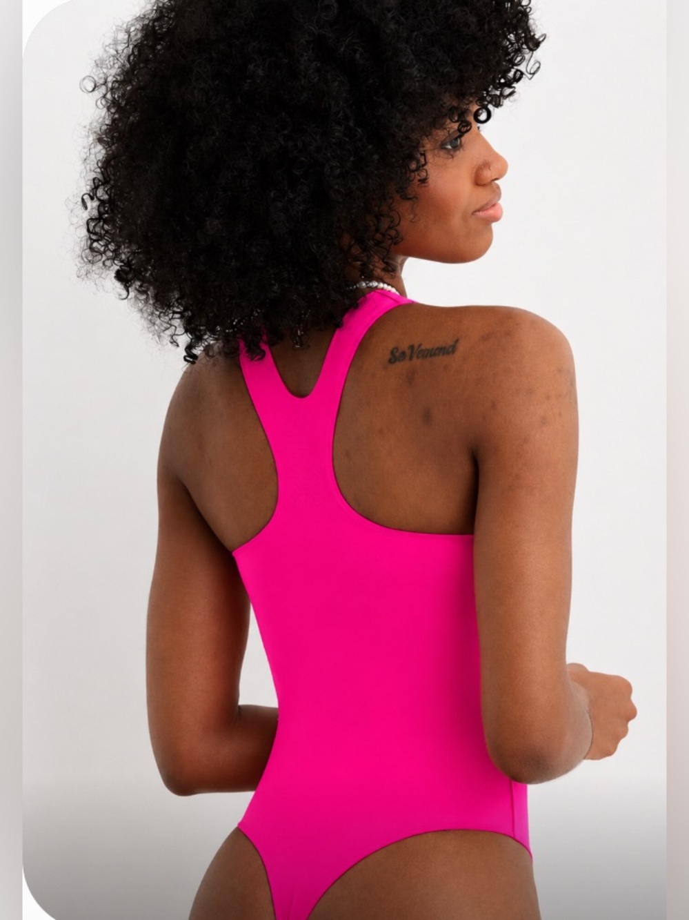 Smoothez by aerie Hot Pink Racerback Bodysuit - Women's Slim Fit